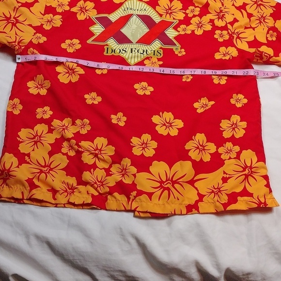 DOS Equis mens short sleeved button down shirt size large - Picture 11 of 12